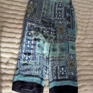 Blue and Black Patterned Pants